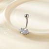 Geometric Navel Piercing Stainless Steel Body Jewelry Elegant Curved Barbell  Daily Wear