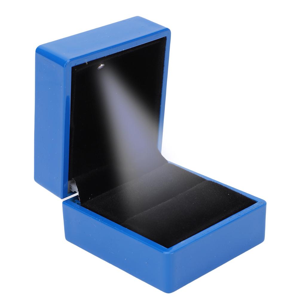 LED   Box Luxury High Gloss Finish Jewelry Display Engagement   Box with Light for Proposal Wedding