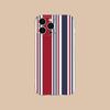 Red Blue Stripe Mobile Phone Case for iPhone 17 16 15 14 13 12 11 X XR XS Air Pro Max Plus Mini Clear Colorful Cover Cellphones