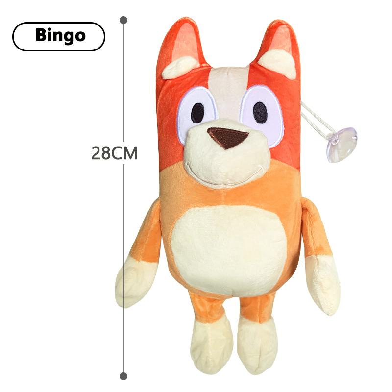 Bluey Bingo Figure Anime Bambole di Peluche Animazione Periferica Papà Cane Bandito E Mamma Chilli 28CM Giocattoli di Peluche Familiari Regalo per Bambini