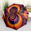 1pc Spiral Art Umbrella Portable Folding Umbrella Durable Iron Frame, Suitable for All Seasons Home Travel Outdoor Yy260319064
