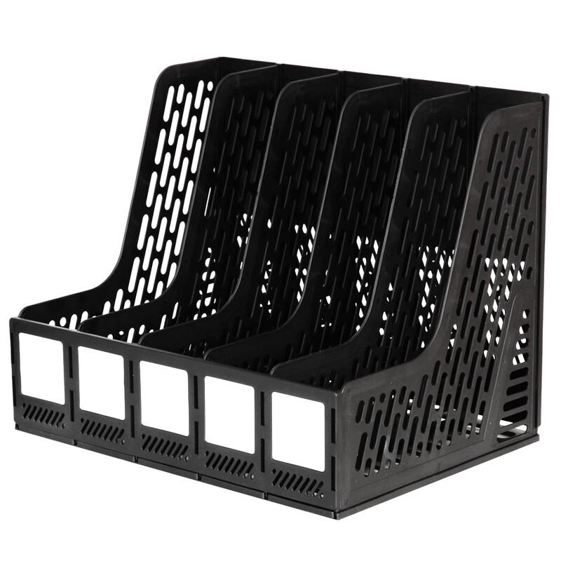 Deli 9838 Five-Tier A4 File Organizer, Black