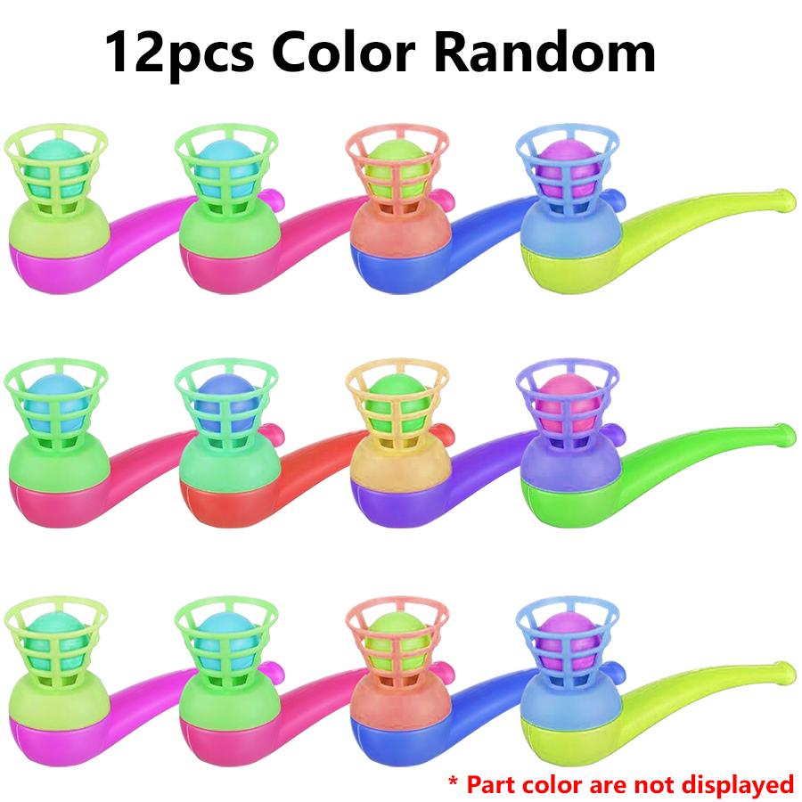 

12pcs 10cm Floating Blowball Game Party Competition Mini Game Floating Blow Pipe Balls Creative Ball Games Party Small Gifts