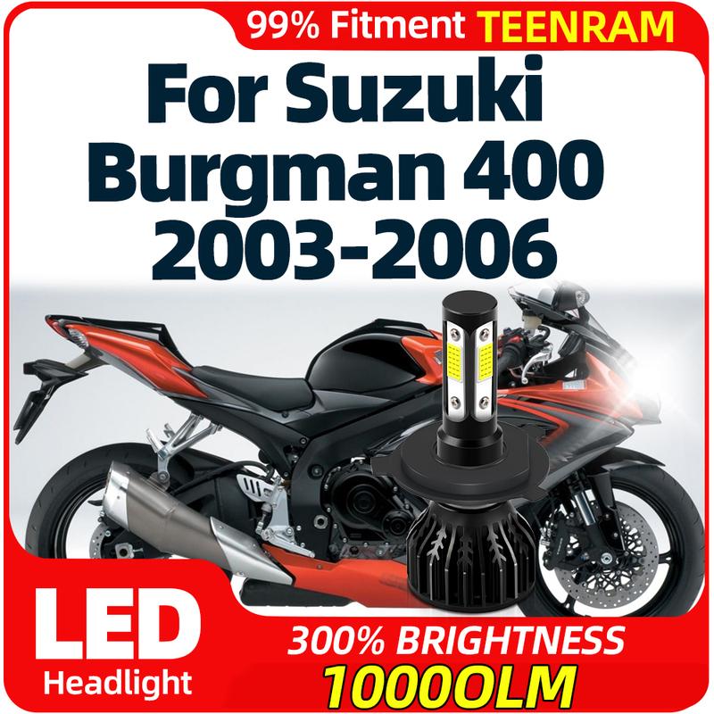 Moto Light Bulb 60W 10000LM Motorcycle LED Headlight 12V 6000K Canbus No Error For Suzuki Burgman 400 2003 2004 2005 2006