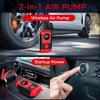 Tire Inflator Portable Air Compressor & Car Jump Starter, Cordless Air Pump with LED Light & Pressure Gauge for Auto,Motorcycles