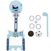 4 In 1 Kids Basketball Stand Sport Activity Set W/ Golf Football Ring Toss Play Set Outdoor Centre Fun Adjustable Height for 3 - 6 Years
