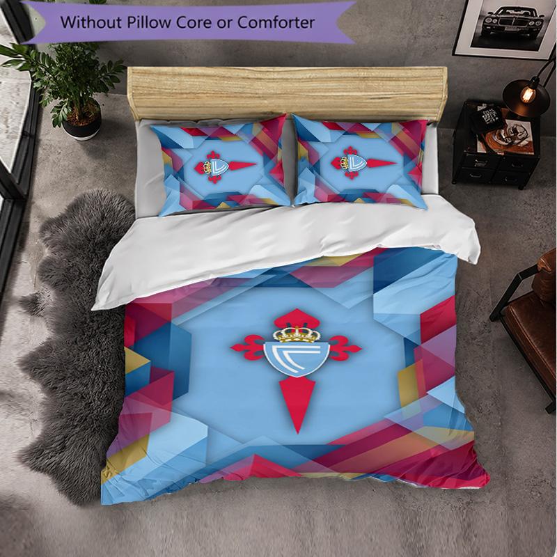Celta Vigo FC Themed Bedding 3Pcs Duvet Cover Set Decorative Bed Linen For Teen Room Home Decoration