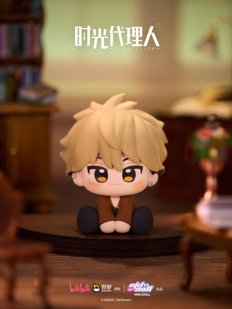 Authentic Link Click Minidoll Time Agent Sit-Down Figure Soft Rubber Mystery Blind Box Collectible Toy Trendy College Series