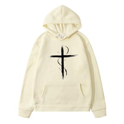Cross Printed New In Hoodies Sweatshirts Harajuku Men's Sweat-shirt Autumn Pure Cotton Clothing Fashion Casual