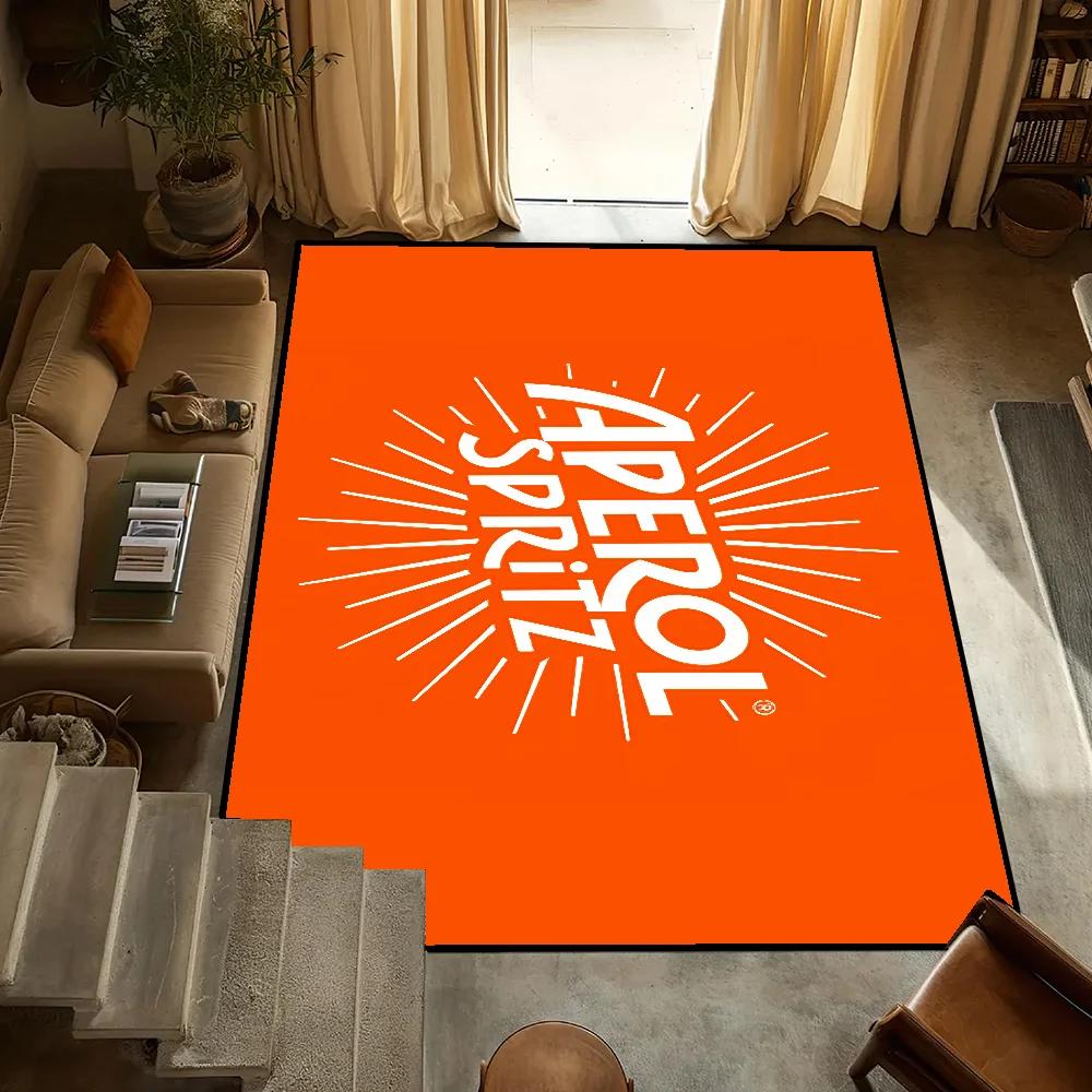 Aperol Spritz Fashion Doormat - Branded Anti-Slip Handmade Tufted Rug for Kitchen, Bedroom & Living Room, Cocktail Decor