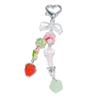 Aesthetic Star Strawberry Key Rings Elegant Bag Charm Bead Keychain Bag Pendant Key Ornament for Purses and Present