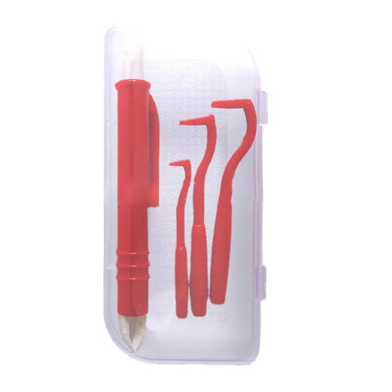 4pcs Flea Remover Hook Tick Removal Tweezer Ticks Pull Pet Cat Dog Accessaries Scratching Extractor Mite Tweezers Comb Louses P