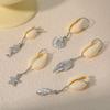 Exquisite Short Jewelry Umbilical Button Buckle Marine Life Shell Conch Pendant Belly Button Ring 5-Piece Set