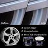 Car Wheel Hub Repair Kit Scratch Removal and Polish Restore Paste - Black And White Silver Aluminum Alloy Rim Anti-Oxidation