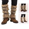 Medieval Furry Leather Leg Warmer with Adjustable Strap Medieval Leg Guard Halloween Cosplay Accessories for Men Women