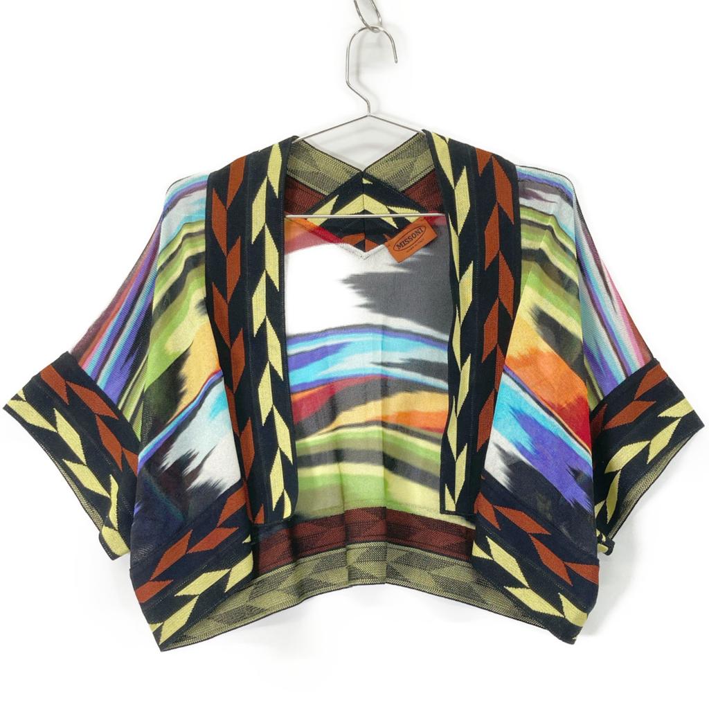 MISSONI Multicolor 157531 Short Sleeve Bolero tops S multicolorUsed
