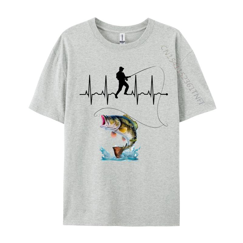 Clothing 2024 Newest Fisher Ekg Tshirts Pure Cotton Outdoor Tops Shirt for Men TShirt Group Printed TShirt