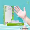 60Pcs/Box Latex Free Gloves Tpe Disposable Gloves Transparent Non-Slip Acid Work Safety Food Grade Household Cleaning Gloves