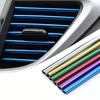 10 Pcs Car Air Conditioner Vent Trim Strips Chrome Plated Interior Moulding Accessories