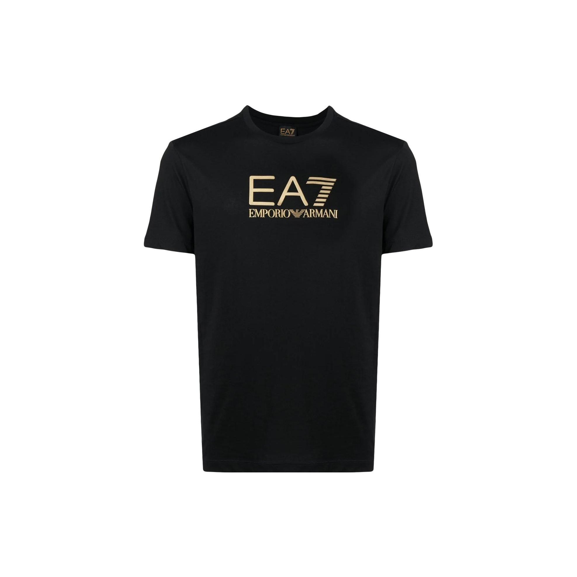 Emporio Armani AH22 EA7 T-shirt à Manches Courtes Imprimé Logo Lettre Hommes Hauts Noir 6LPT12-PJM9Z-1200 S gray