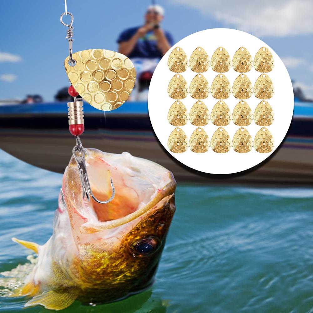 20pcs DIY Spinners Sequins Metal Vib Hard Bait Assist Composite Fishing Spoon Spinner Blades DIY Fishing Lures Accessories
