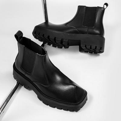 Botas chelsea moda lujo hombre zapatos diseñador punk hip hop vestir vaquero bota cuero original plataforma tobillo botas hombre