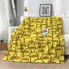 Cute Cartoon Ducks Throw Lightweight 240G Flannel Blanket Soft Skin-Friendly For Summer Cooling