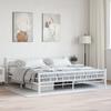 VidaXL Bed Frames White Metal 200 X 200 Cm