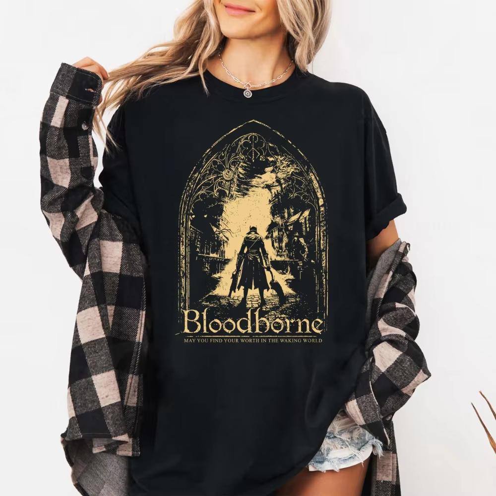 

Bloodborne Shirt Hidetaka Miyazaki Soulsborne Game Tee Graphic Clothing Graphic Short Sleeve Shirt Unisex Unisex Women AllSeason S