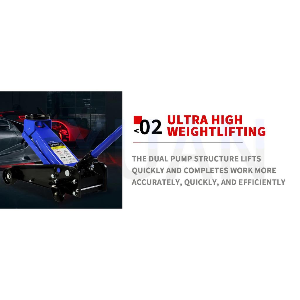 2.5T/3T Horizontal Hydraulic Hydraulic Jack Hydraulic Lifting Jack Car Jack 4S Shop Hydraulic Jack Repair And Tire Replacement