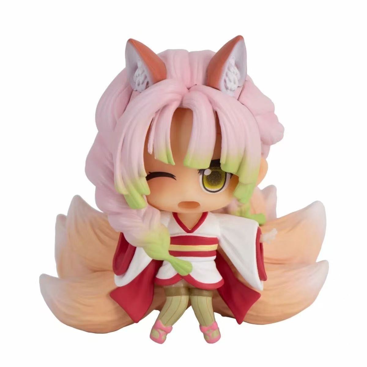 

Anime Demo Slayer Q Version Figure Cute Series My Wife Shanyi Kimetsu No Yaiba PVC Car Action Figure Dolls Desktop Decoration