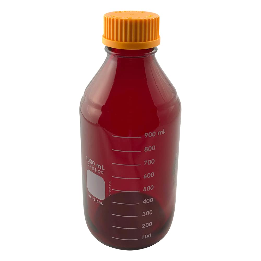 

Corning PYREX Medium Bottle (with PYREX® Orange Cap), Light-Proof, 1000mL / 1-4993-06