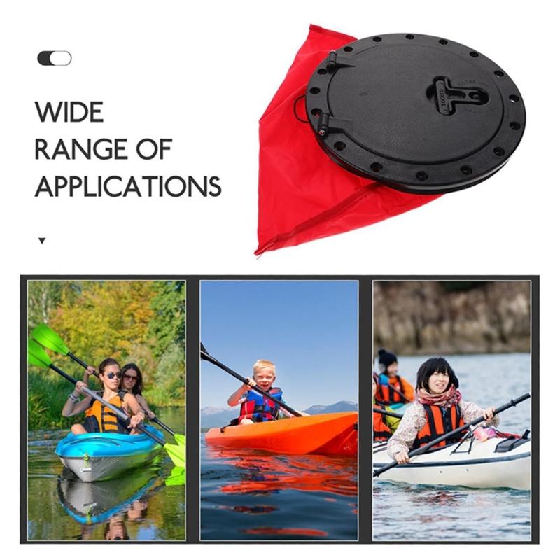 8In Round Hatches Cover Deck Plate Accessories Hatches Cover with Waterproof Bag for Kayaks Boats Fishing Rigging