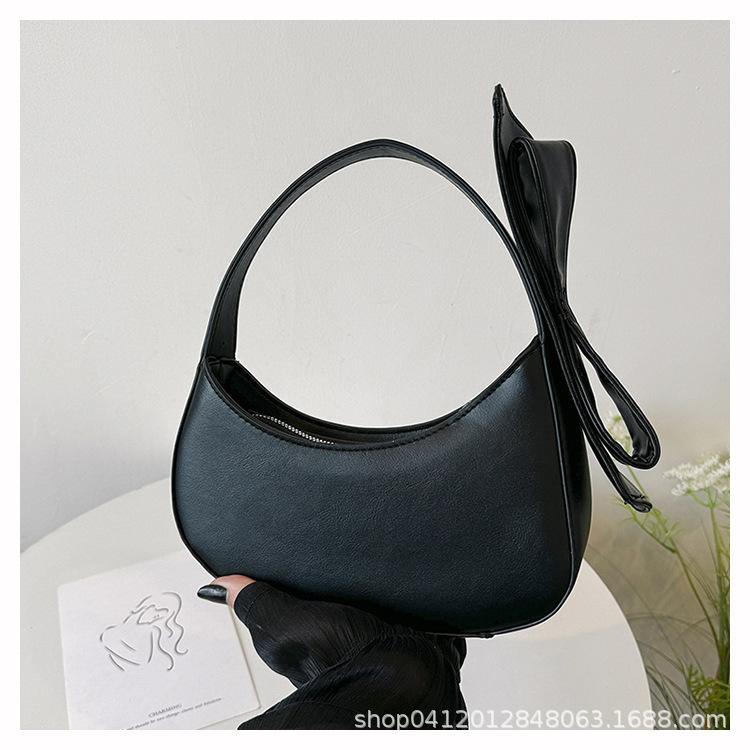 

Модная нишевая сумка-полумесяц под мышкой женская 2025 новая французская легкая роскошная сумка на плечо с бантом сумка для通勤