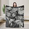 Seonghwa Kpop Ateez Band Plush Blanket Child Flannel Throw Blanket For Outdoor Warm Soft Custom Quality Bedspread Gift