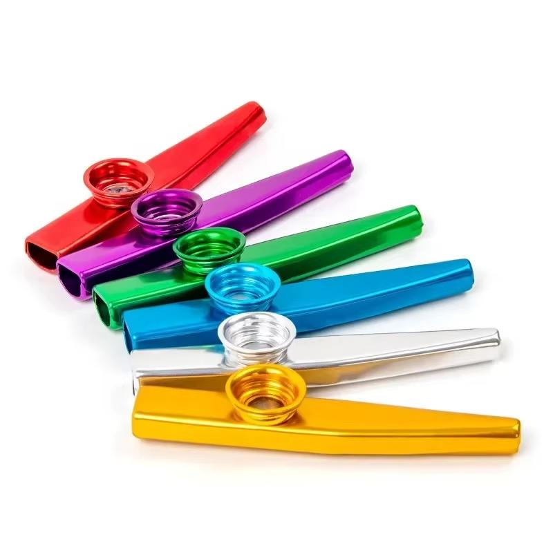 Metal Kazoos Lightweight Kazoo W/ Case Flute Lightweight Harmonica Mouth Flute For Guitar Instrument Ukulele Lovers Instrument