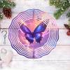 Colorful Metal Butterfly Wind Spinner with Floral Design for Outdoor Garden Yard Decor Hanging Windmill Infinite Rotation Home Decoration