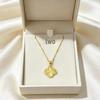 Laser-Cut Four-Leaf Clover Gold Necklace for Women – Elegant and Fashionable Clavicle Chain Jewelry