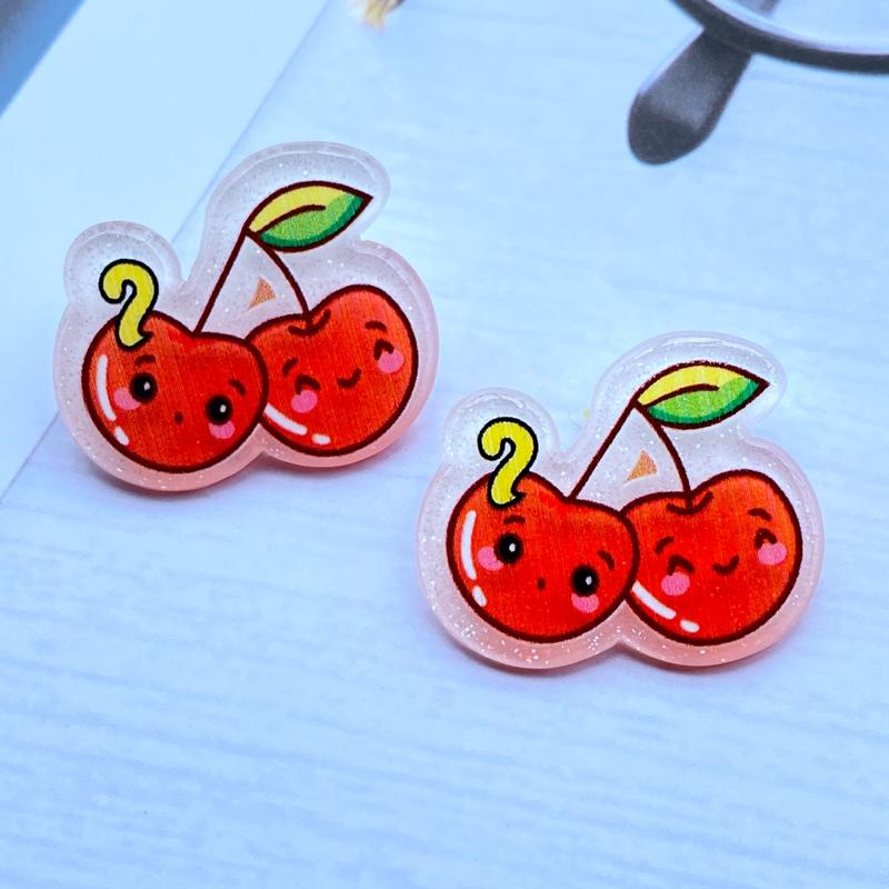 10Pcs Kawaii Cute Mixed Fruit Series Flat Back Acrylic Cabochons Scrapbooking DIY Jewelry Craft Decoration Accessorie H88