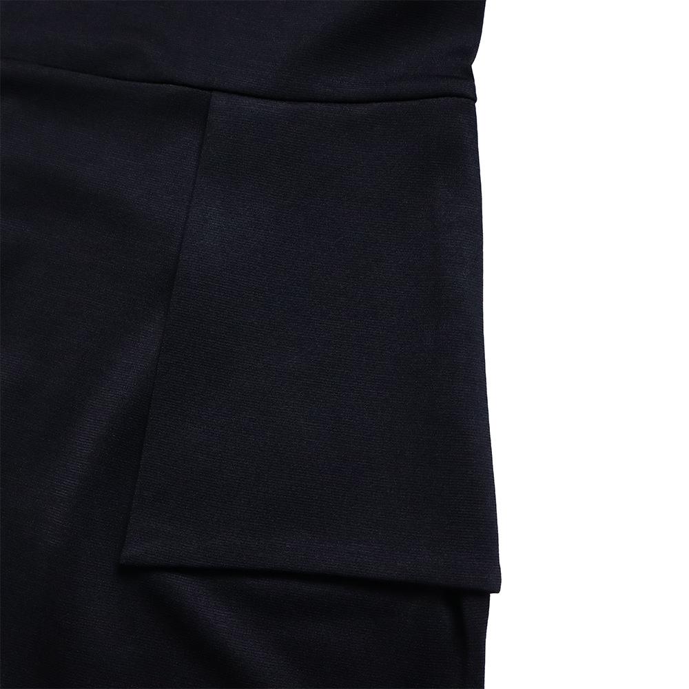 JKASHDK Women's Fashion Autumn Winter Solid Color Print Long Sleeve V-Neck High Waist Casual Cocktail & Evening Dresses
