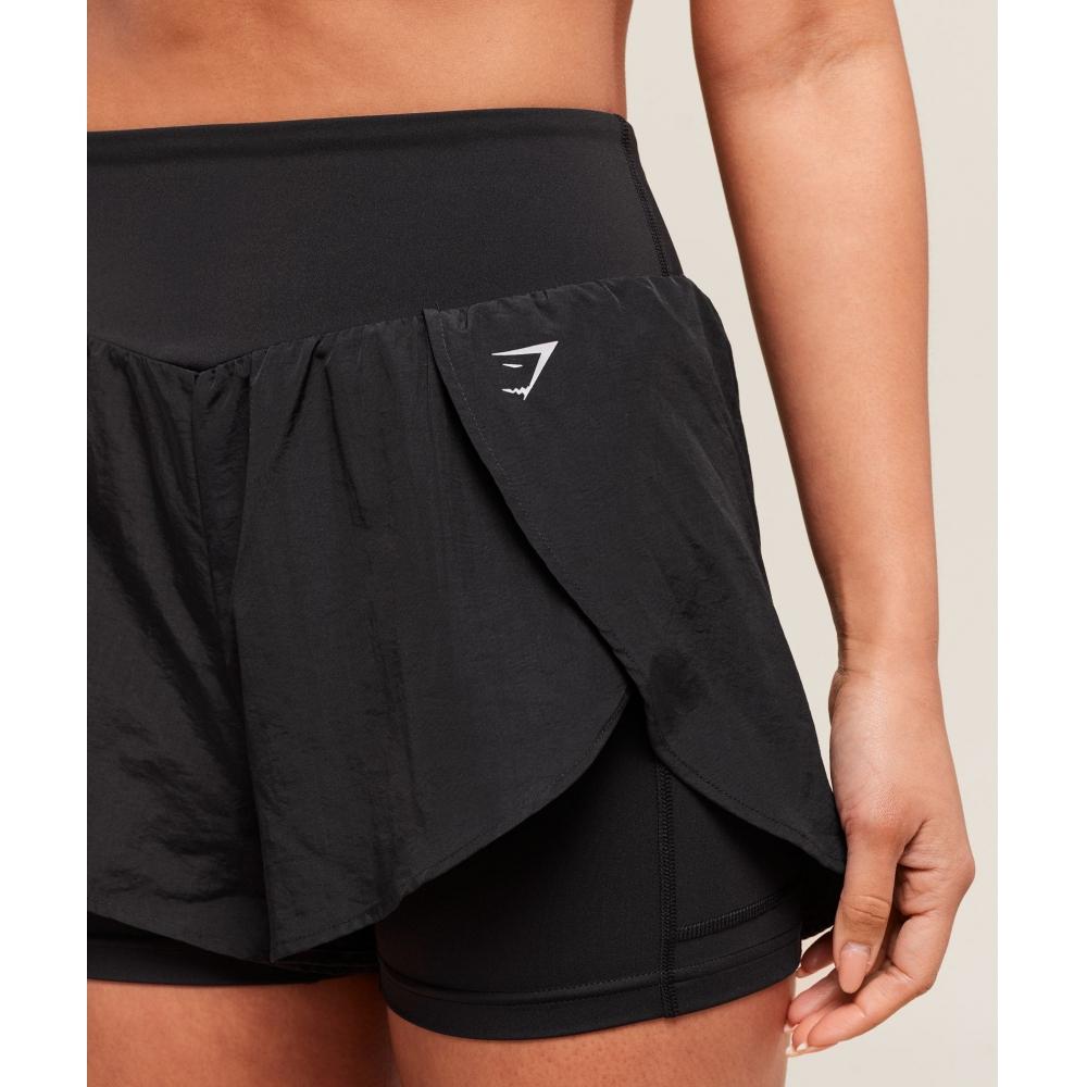 Gymshark RunnIng 2 In 1 Shorts Black B3c4d Bb2j