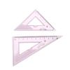 4pcs Ruler Soft Plastic Transparent Cute  Angle Length Measuring Tools for Kids Students Studyin