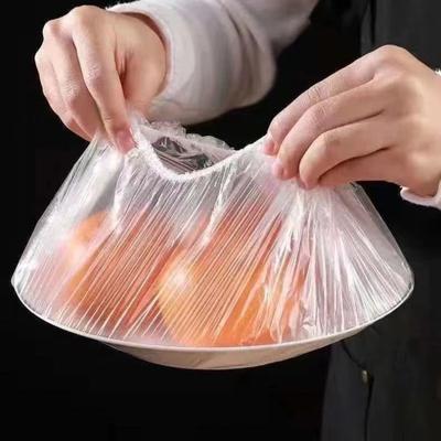 100PCS Einweg-Frischhalteset Kühlschrank Lebensmittel Geruchsneutralisierende PE-Kunststofffolie in Lebensmittelqualität Wrap Bag