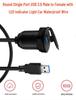 Waterproof Aluminum USB 3.0 Male to Female Cable with LED for Vehicles