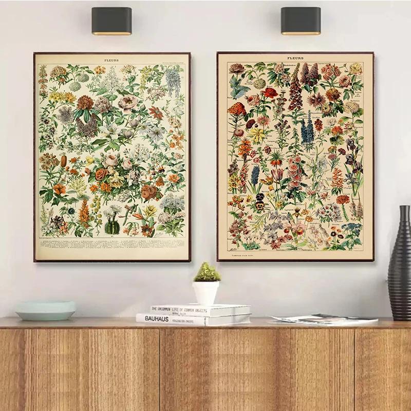 Arte Murale Classica Vintage Piante Fungo Fiore Medicinale Insetto Farfalla Verdura Zucca Carota Tela Poster ad Olio e Stampe