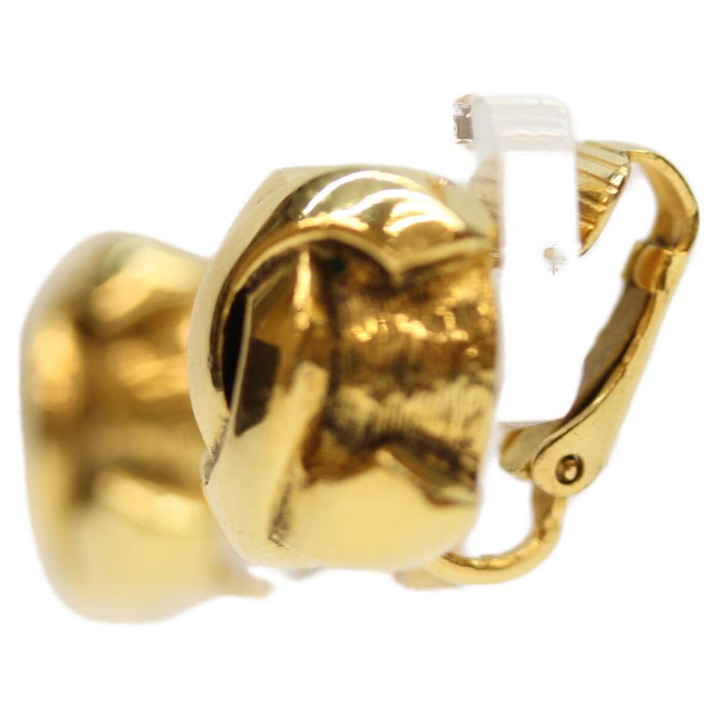 CHANEL 209 Gold Plated CC Logos Earrings Earring goldUsed