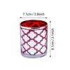 Set of 6 Glass Tealight Candle Holders Votive Christmas Decorations Items for Home Decor Table Top Restaurant Gift