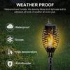 Flickering Flame Solar Garden Lights, Waterproof Outdoor Lawn Lamp Realistic Fire Effect for Yard Patio Pathway Halloween Holiday Decor Lighting