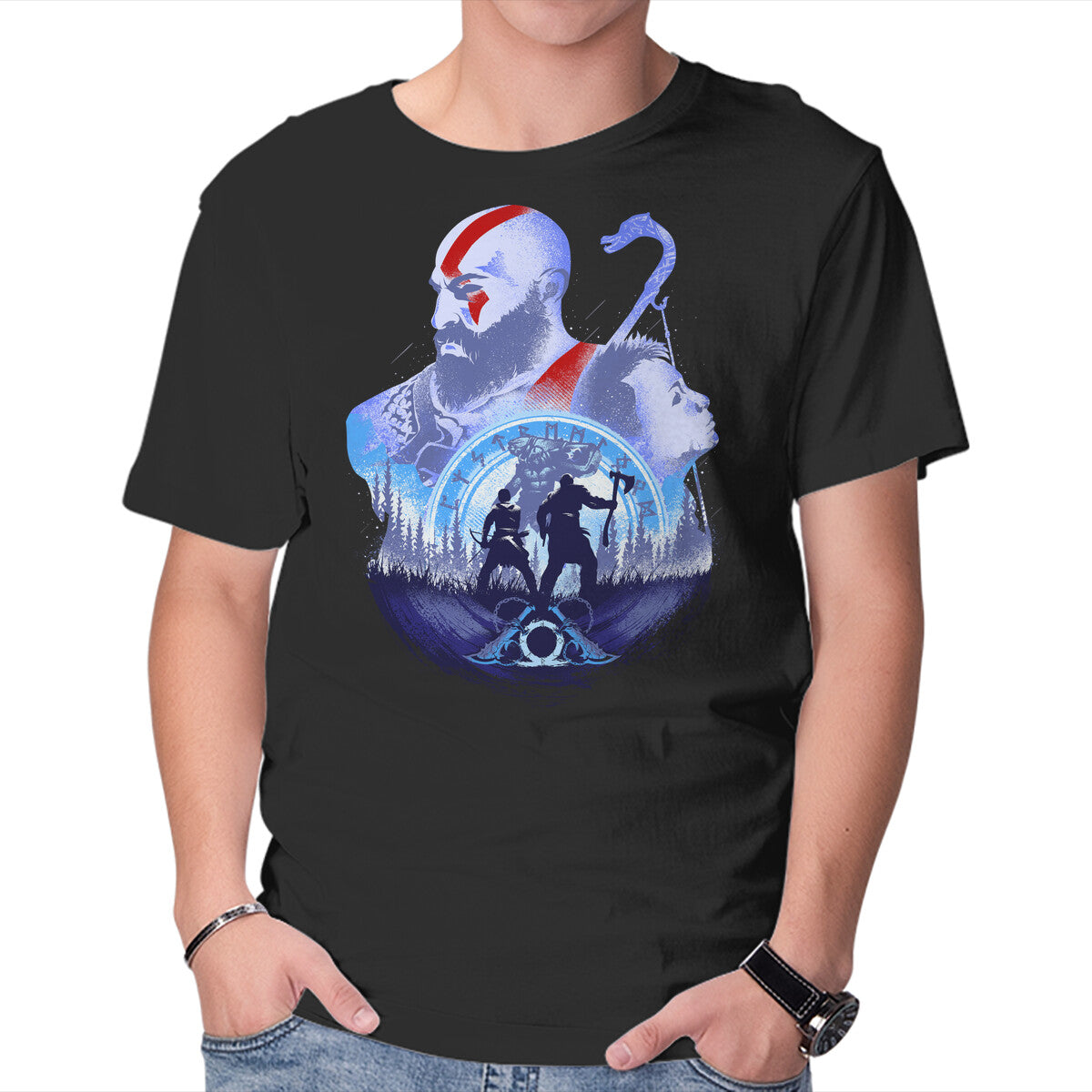 Unisex Crew Neck T-Shirt Adventures With My Father Graphic Short Sleeve Casual Tee XS