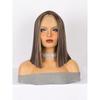 Brown Highlight Short Straight Lace Front Wig Women Synthetic Heat Resistant Glueless